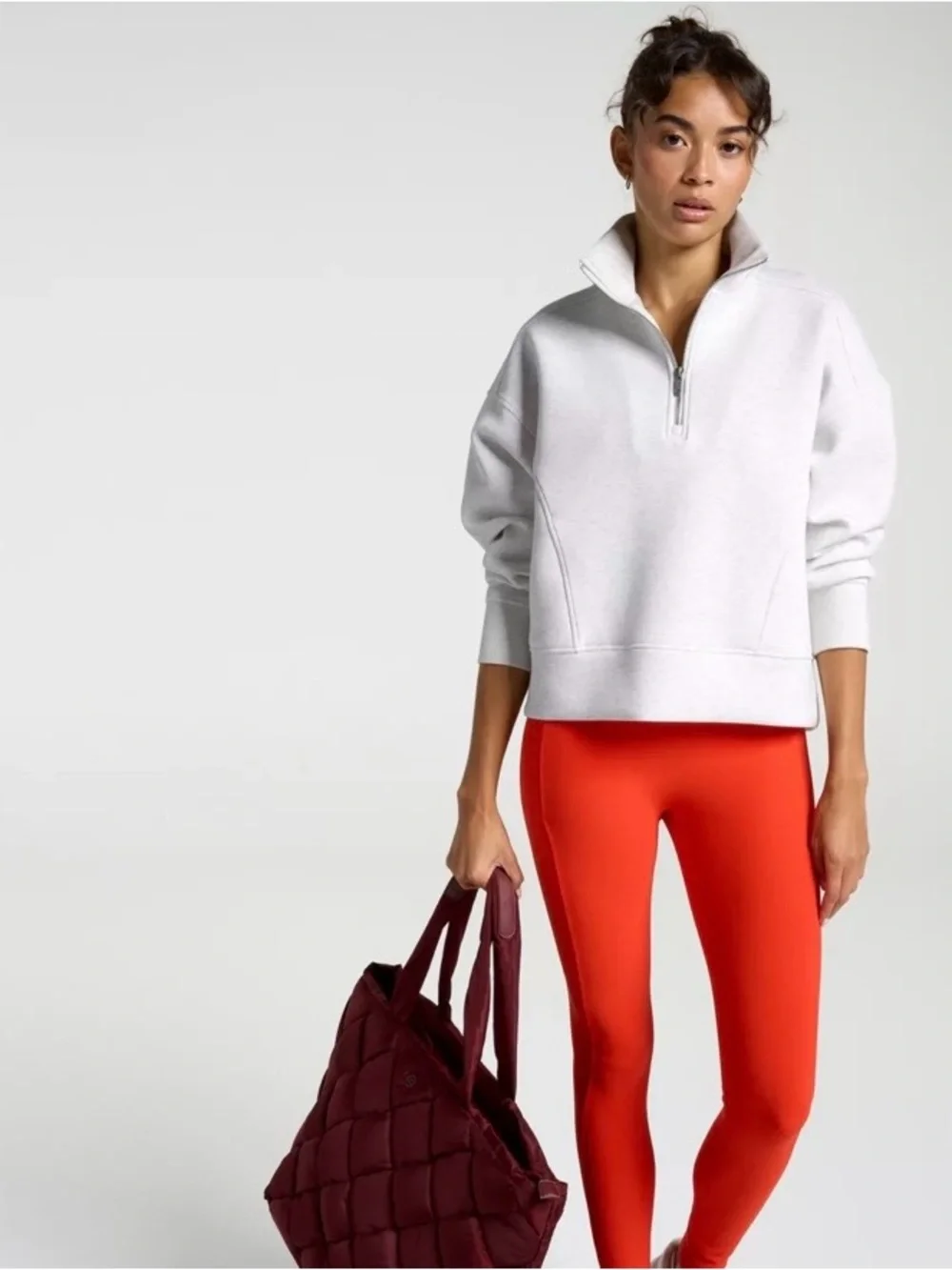 CALIA by Carrie Underwood Cream Half-Zip Sweater - Picture 2 of 6